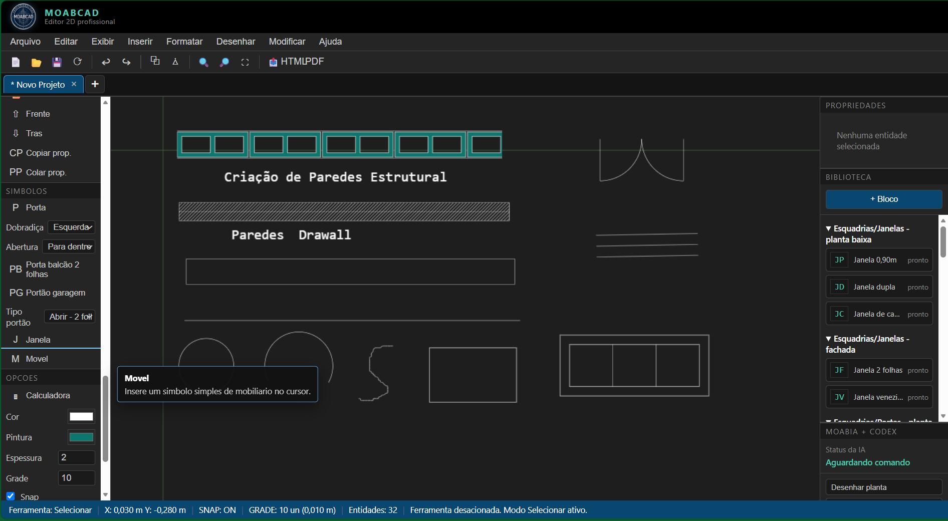 Miniatura da interface do MOABCAD